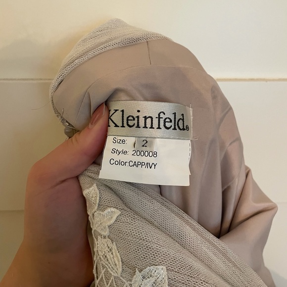 V-neck Long Tulle Bridesmaid Dress by Kleinfeld - Picture 4 of 8